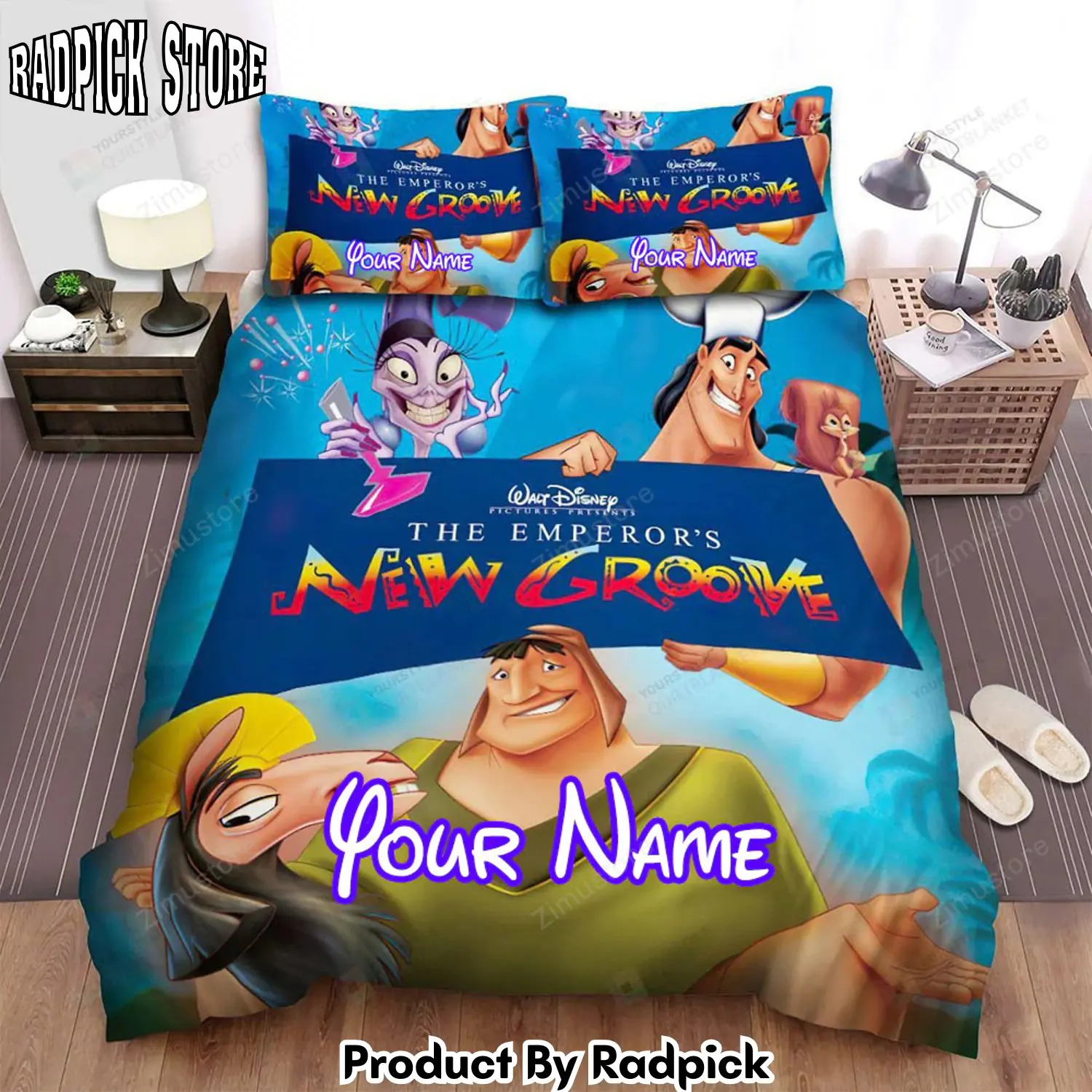 Radpick the emperors new groove original poster bed sheet spread duvet cover personalized name bedding sets rp3271294